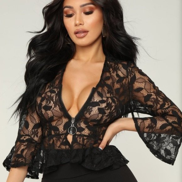 Lace Peplum Top/Jacket - Picture 1 of 1